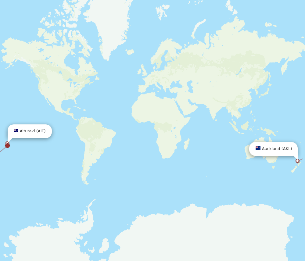 AKL to AIT flights and routes map