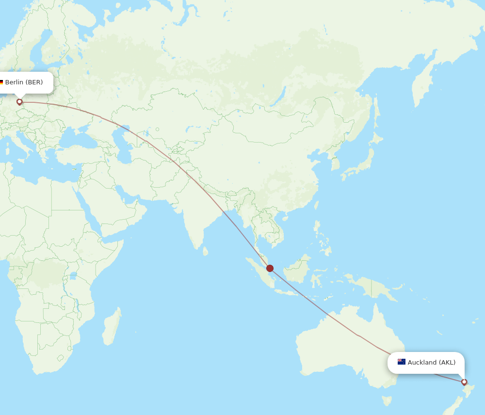 AKL-BER flight routes