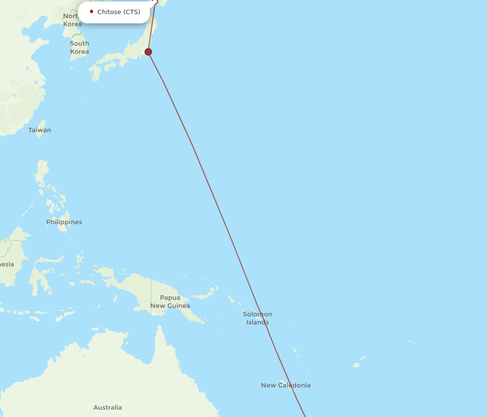 AKL-CTS flight routes