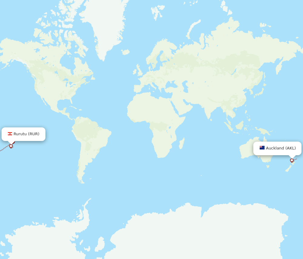 AKL-RUR flight routes