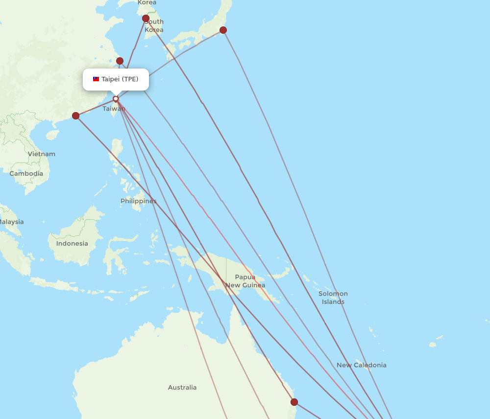 AKL-TPE flight routes
