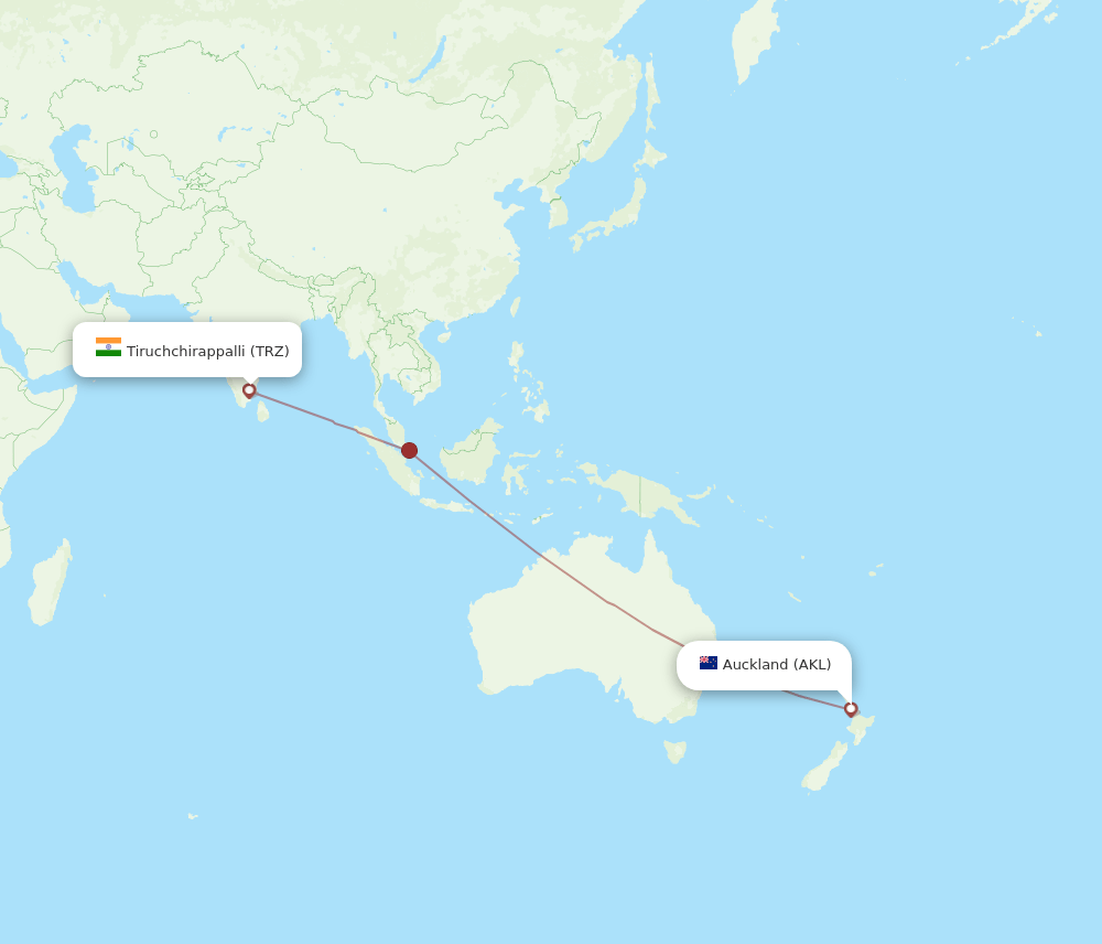 AKL-TRZ flight routes