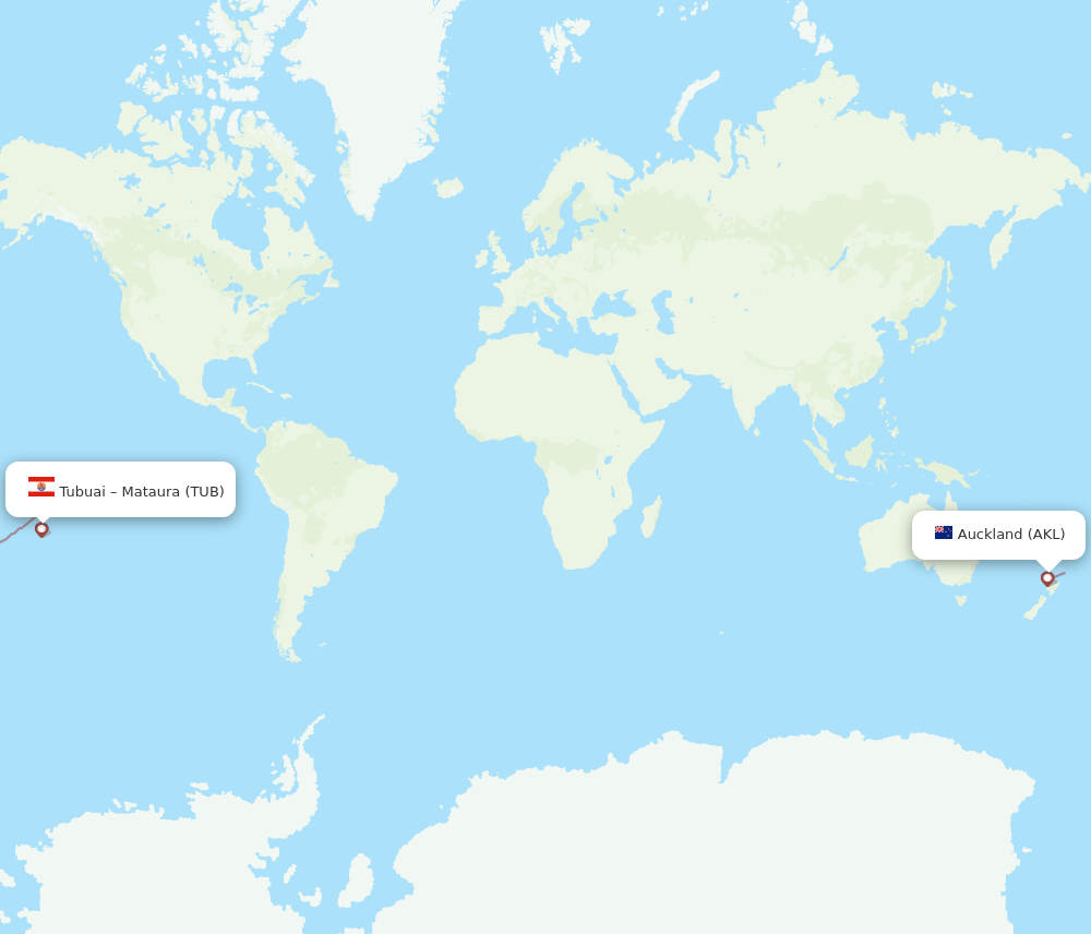 AKL-TUB flight routes