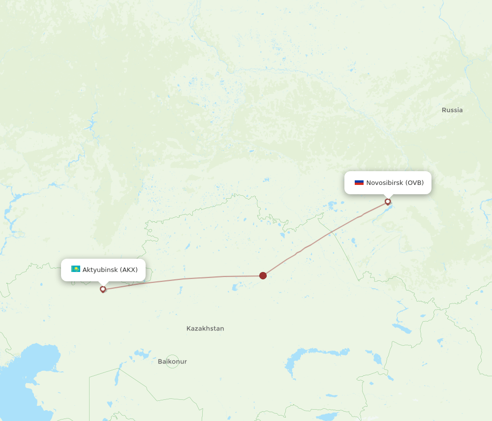 AKX-OVB flight routes