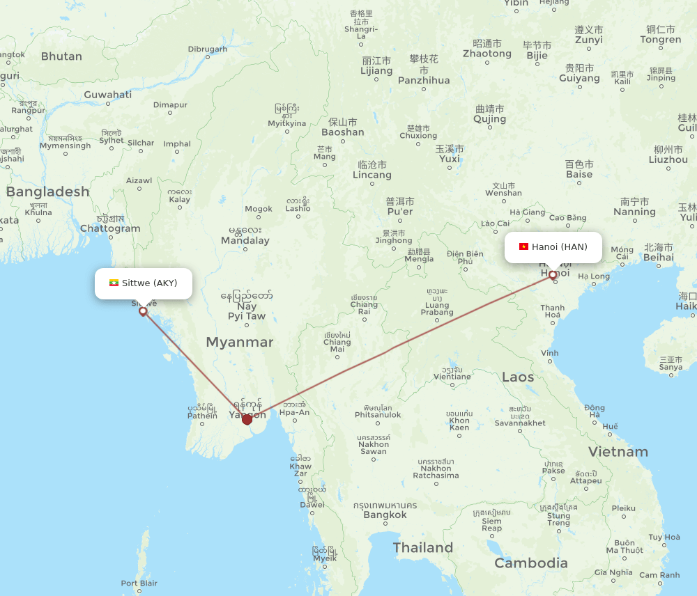 AKY-HAN flight routes