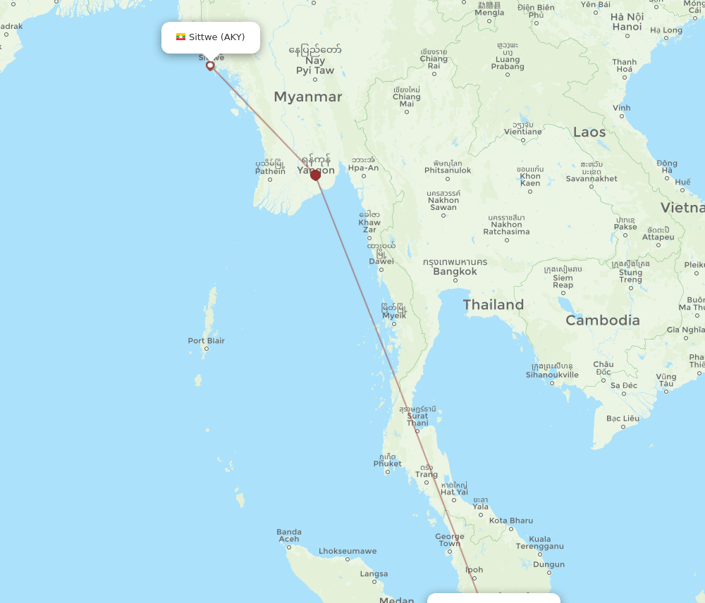 AKY-KUL flight routes
