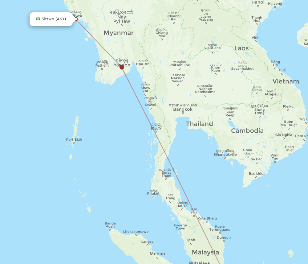 AKY-SIN flight routes