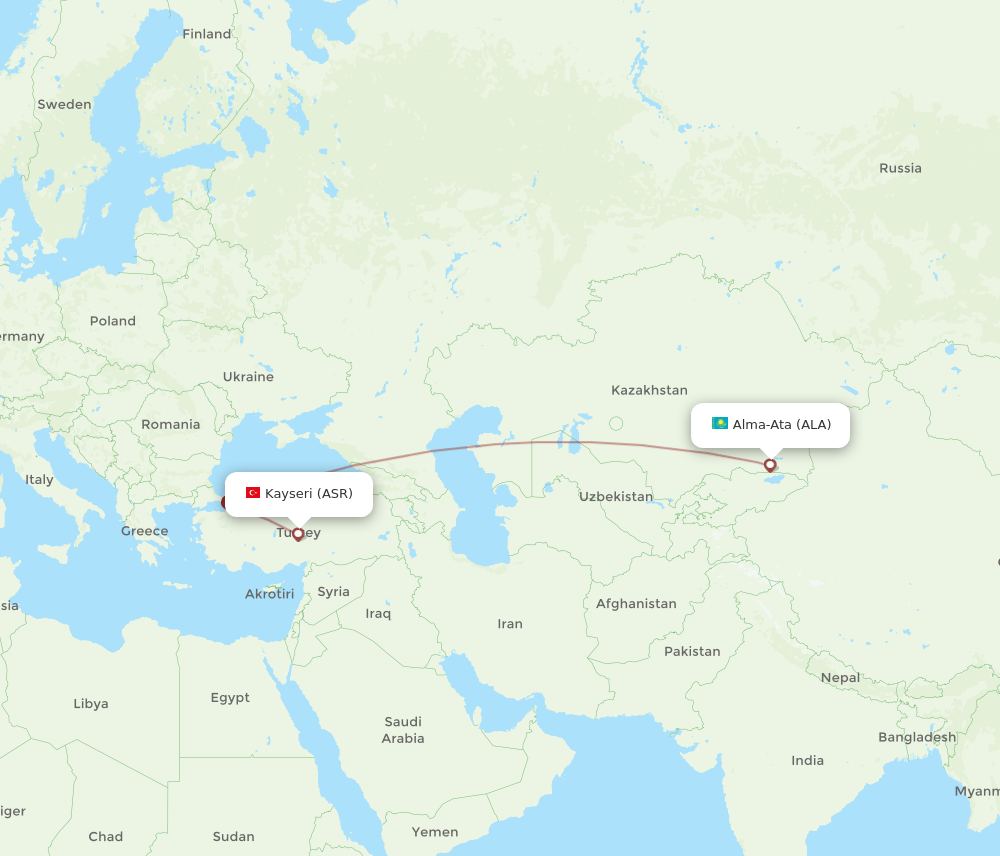 ALA-ASR flight routes