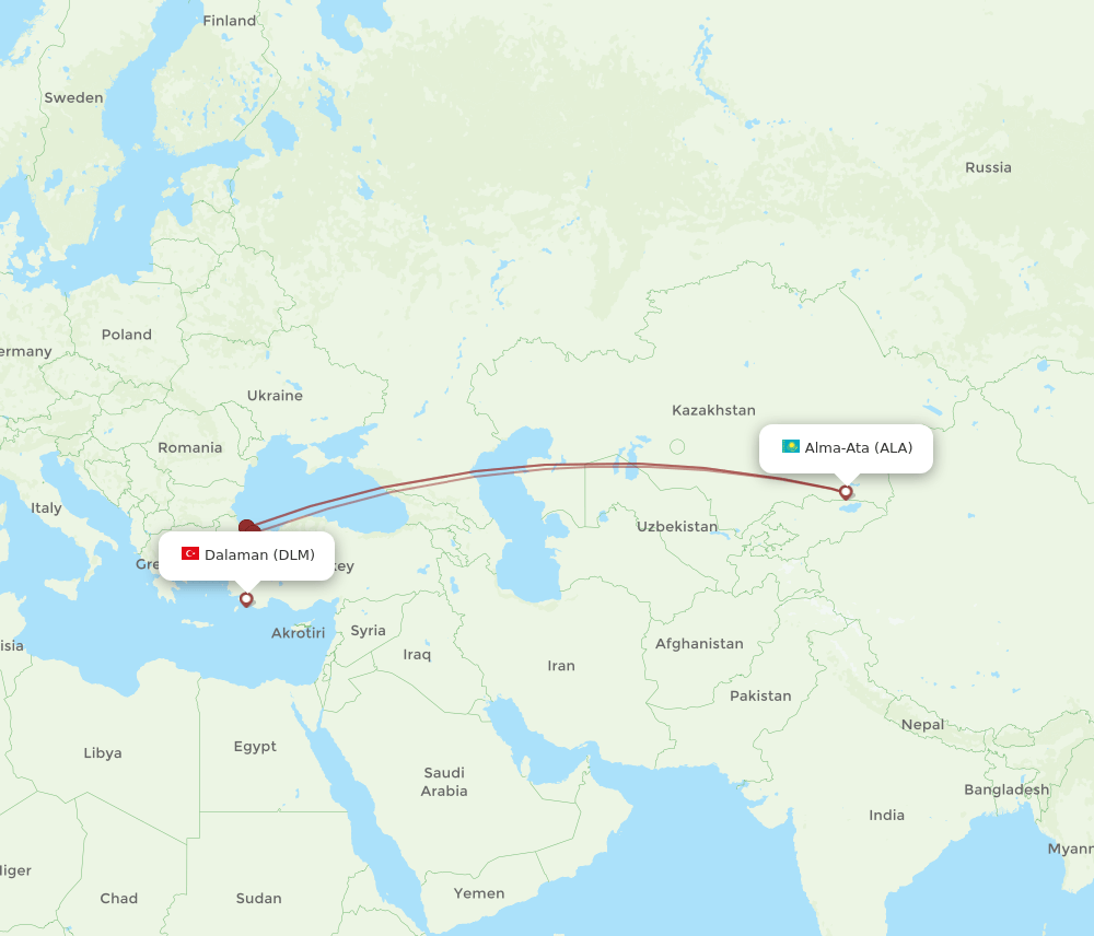 ALA-DLM flight routes