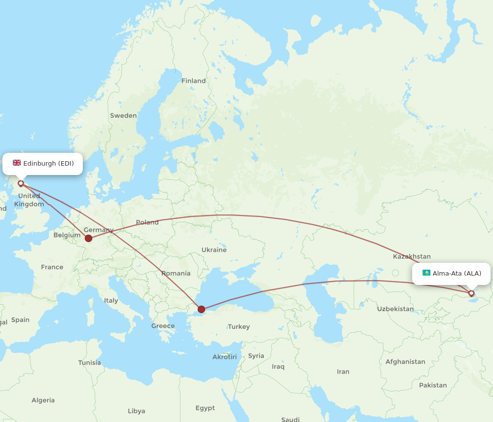 ALA-EDI flight routes
