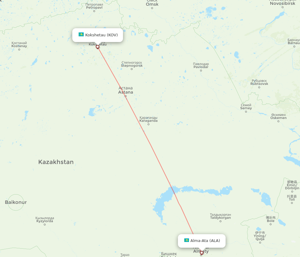 ALA-KOV flight routes