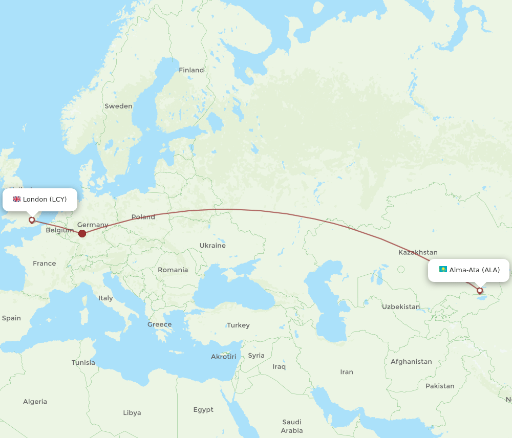 ALA-LCY flight routes