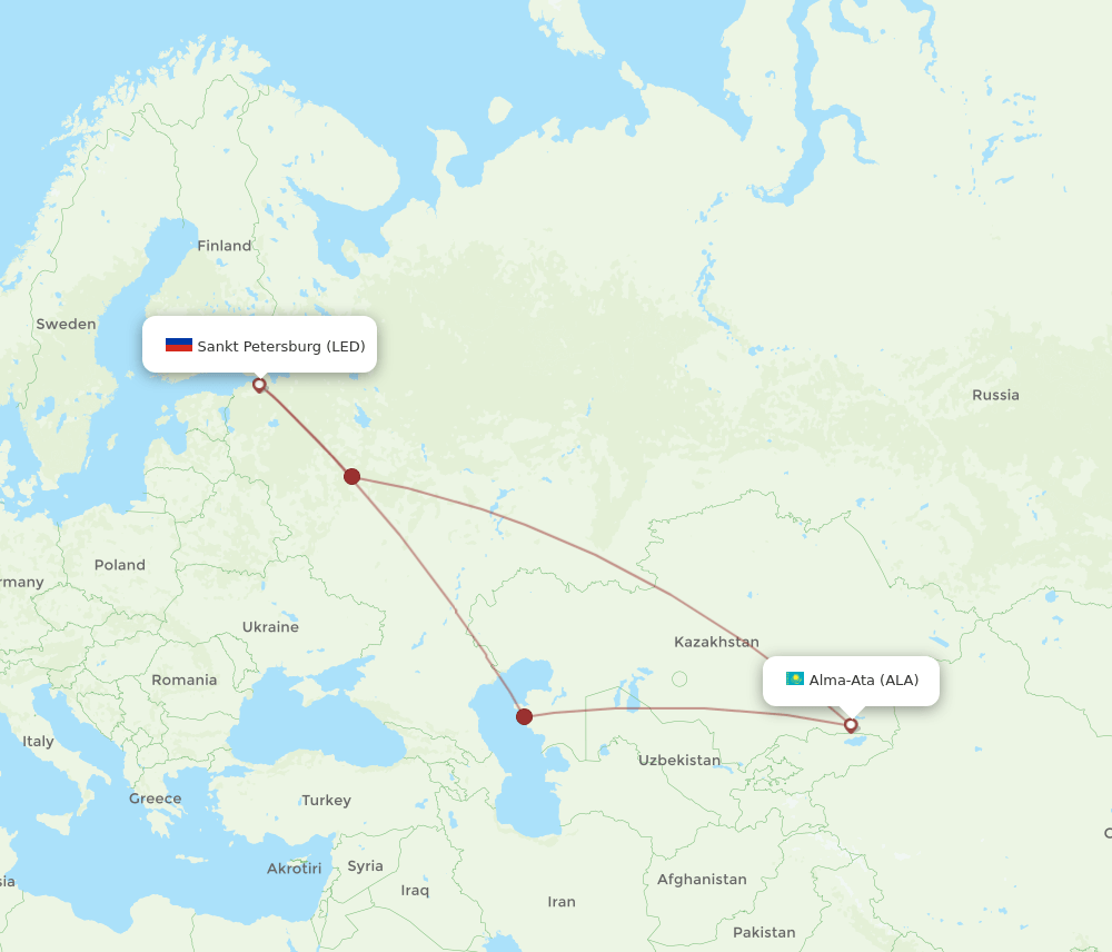 ALA-LED flight routes