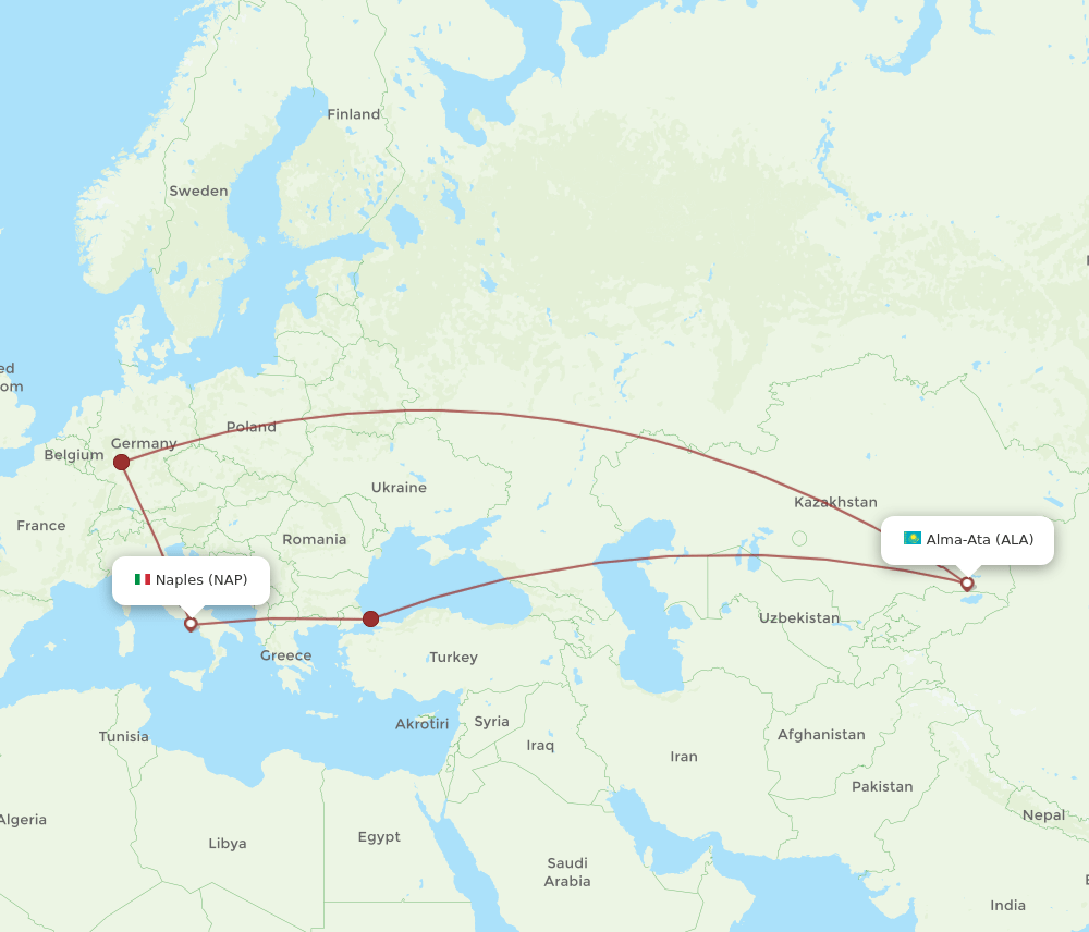ALA-NAP flight routes