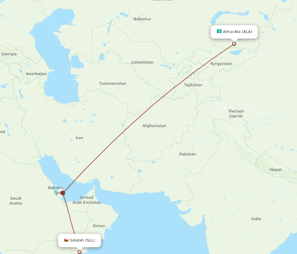 ALA-SLL flight routes
