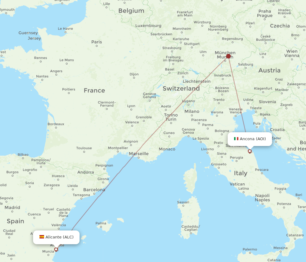 ALC-AOI flight routes