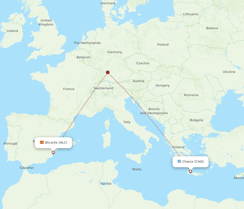 ALC-CHQ flight routes