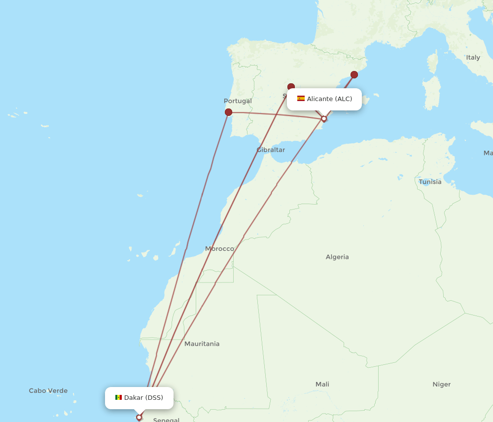 ALC-DSS flight routes