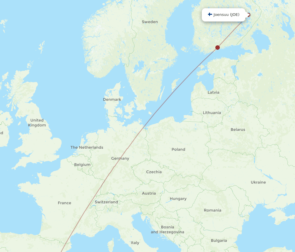 ALC-JOE flight routes