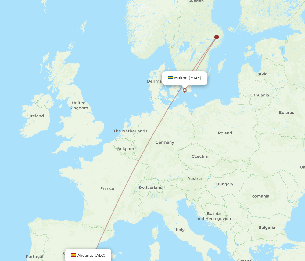 ALC-MMX flight routes