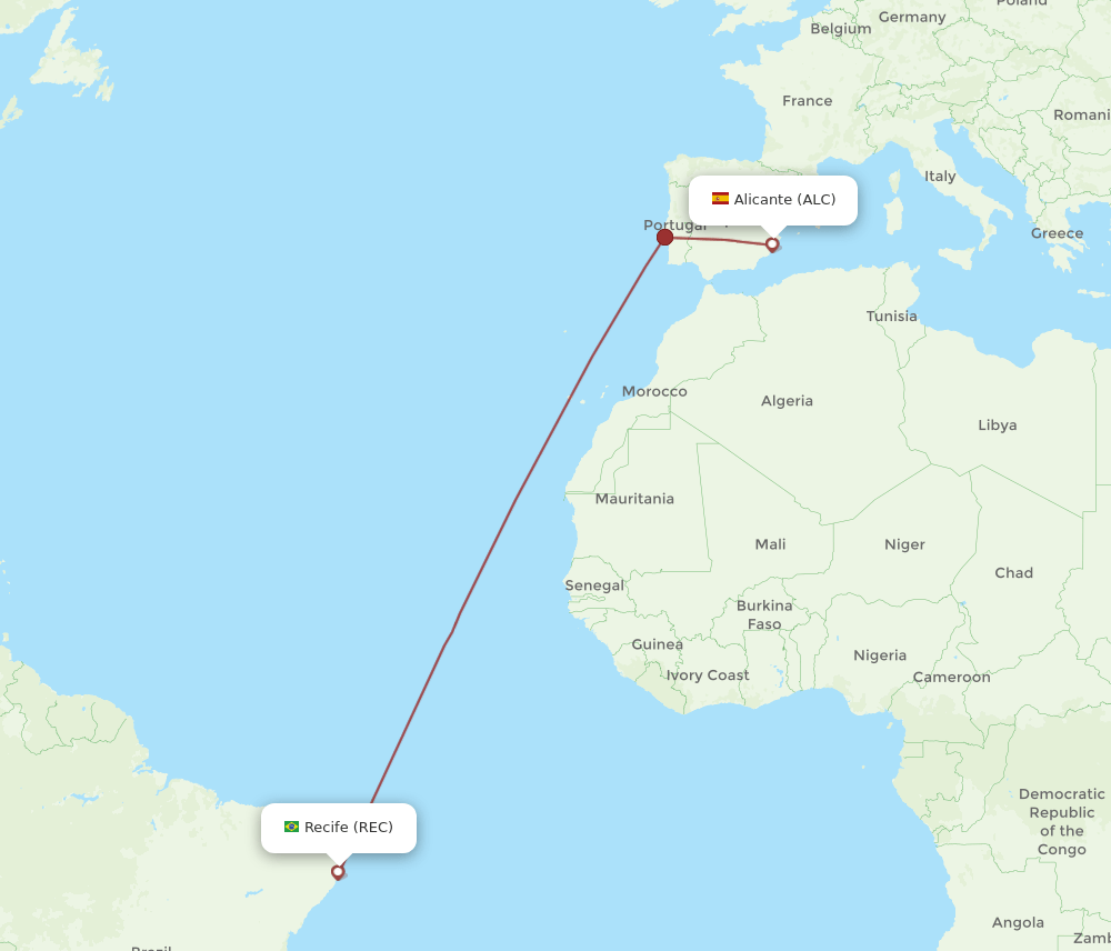 ALC-REC flight routes