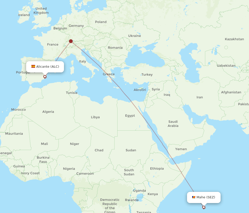 ALC-SEZ flight routes