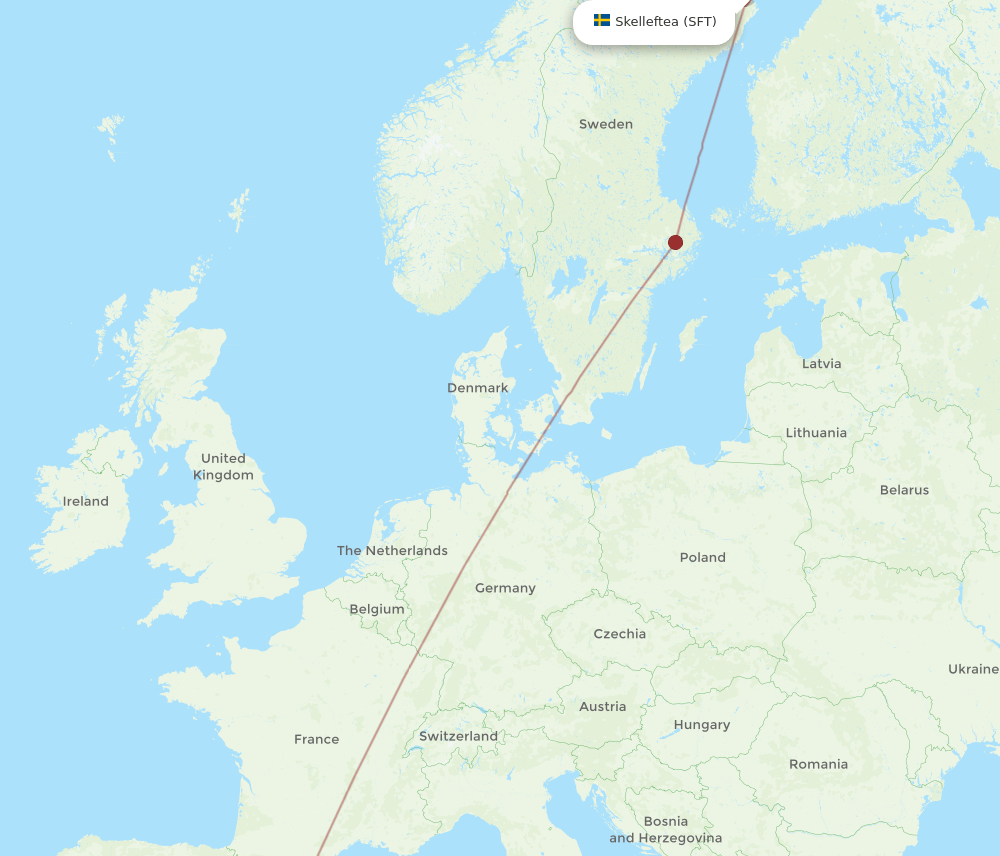 ALC to SFT flights and routes map