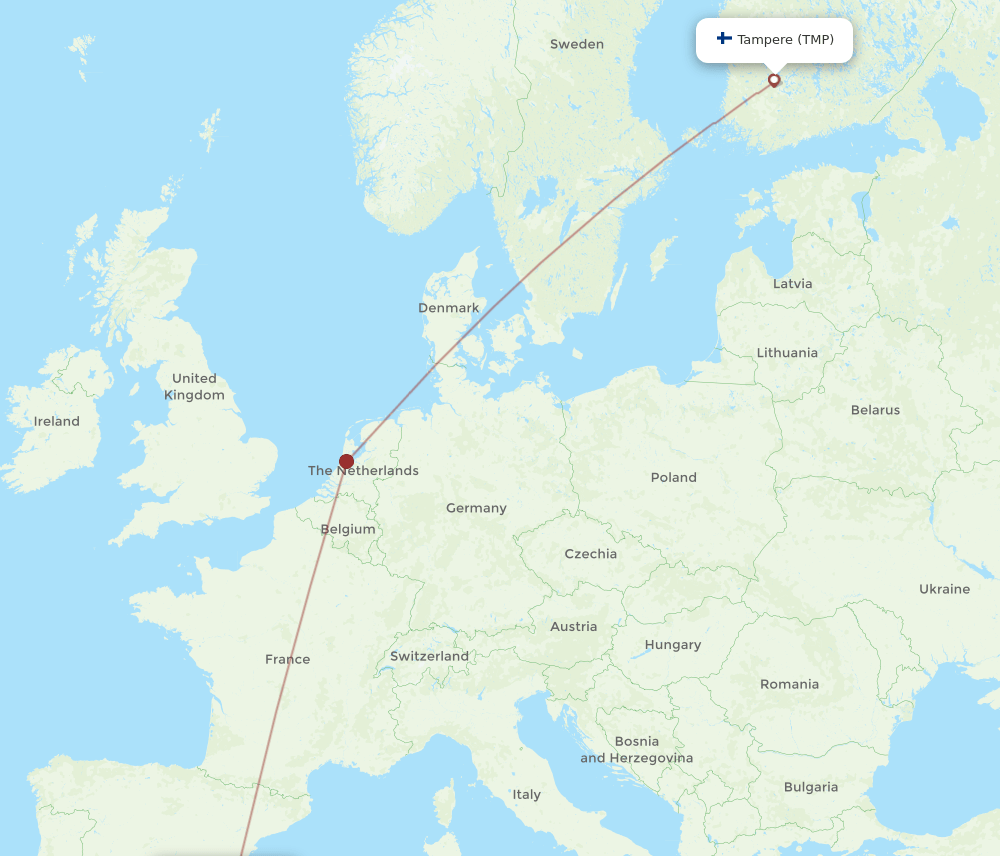ALC-TMP flight routes