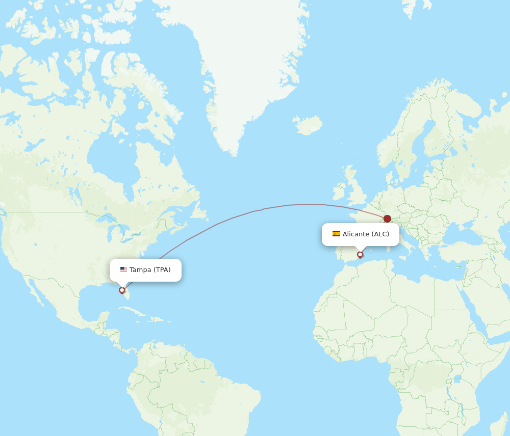 ALC-TPA flight routes