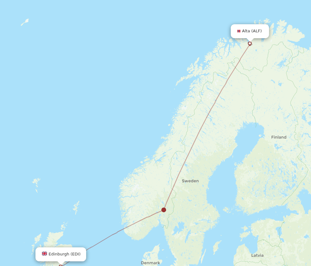 ALF-EDI flight routes