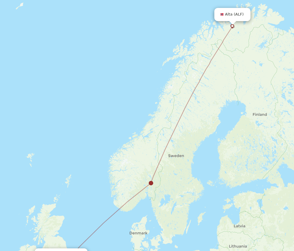 ALF-MAN flight routes