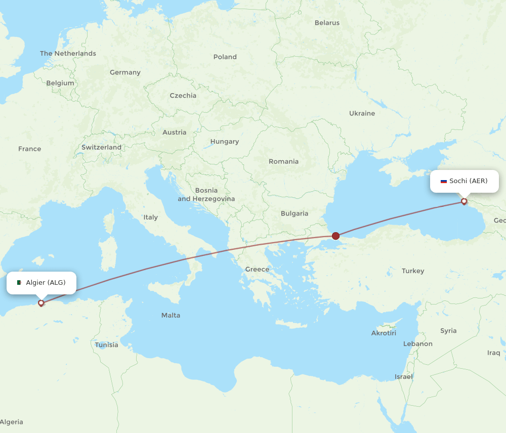 ALG-AER flight routes