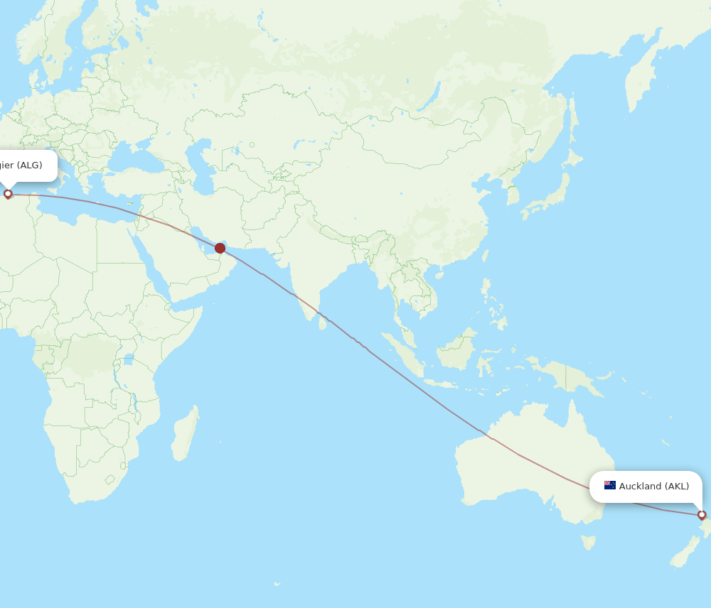 ALG-AKL flight routes
