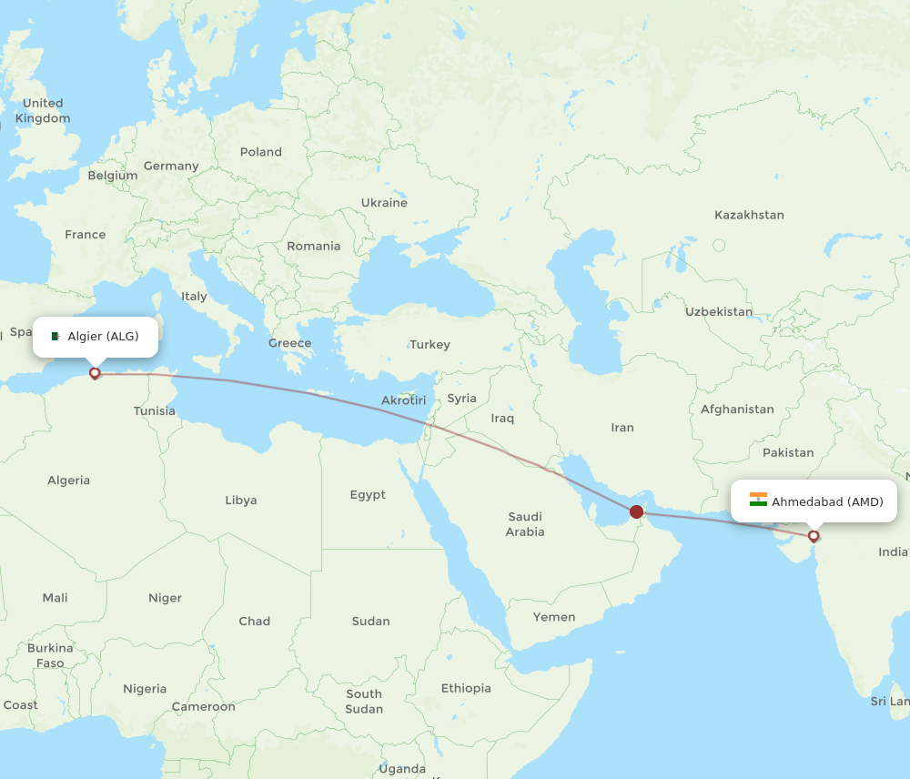 ALG-AMD flight routes