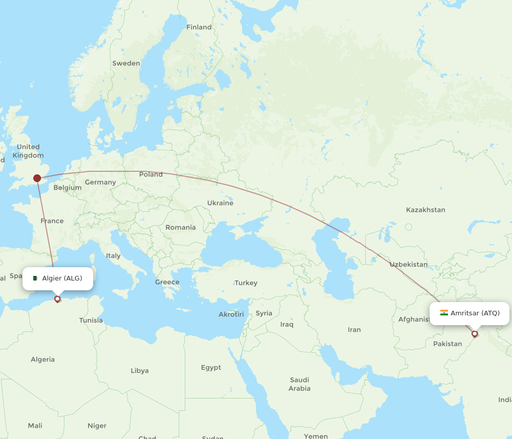 ALG-ATQ flight routes