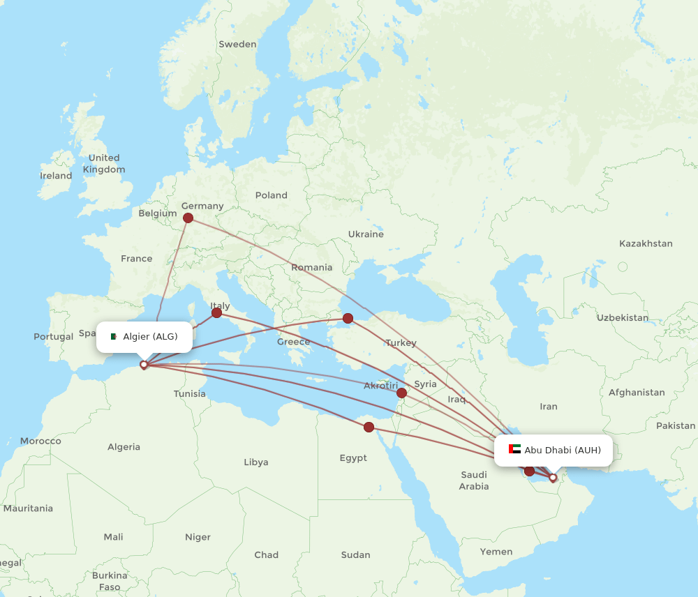 ALG-AUH flight routes
