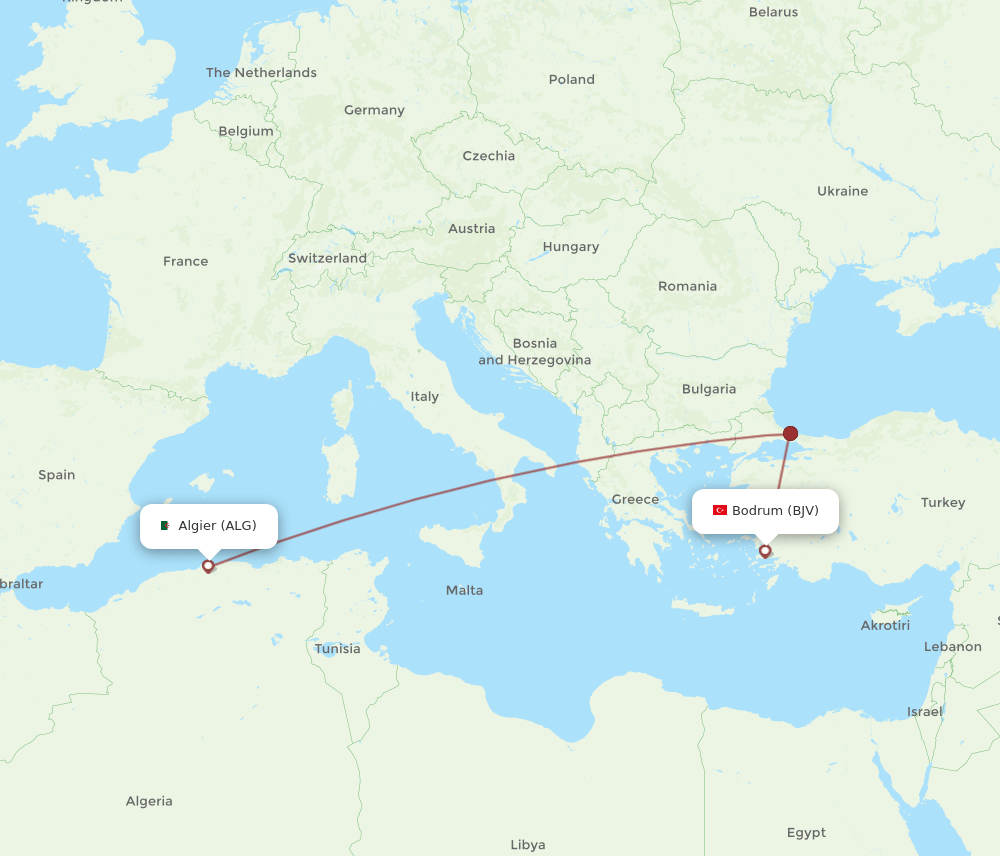 ALG-BJV flight routes