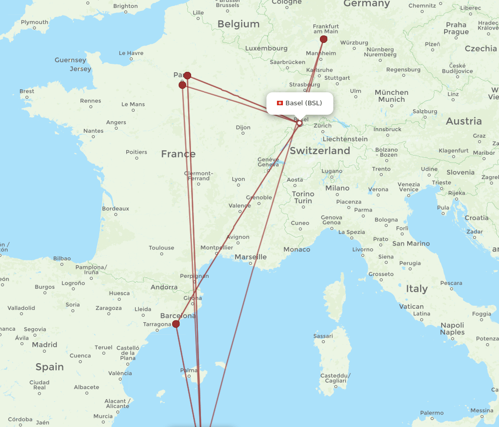 ALG-BSL flight routes