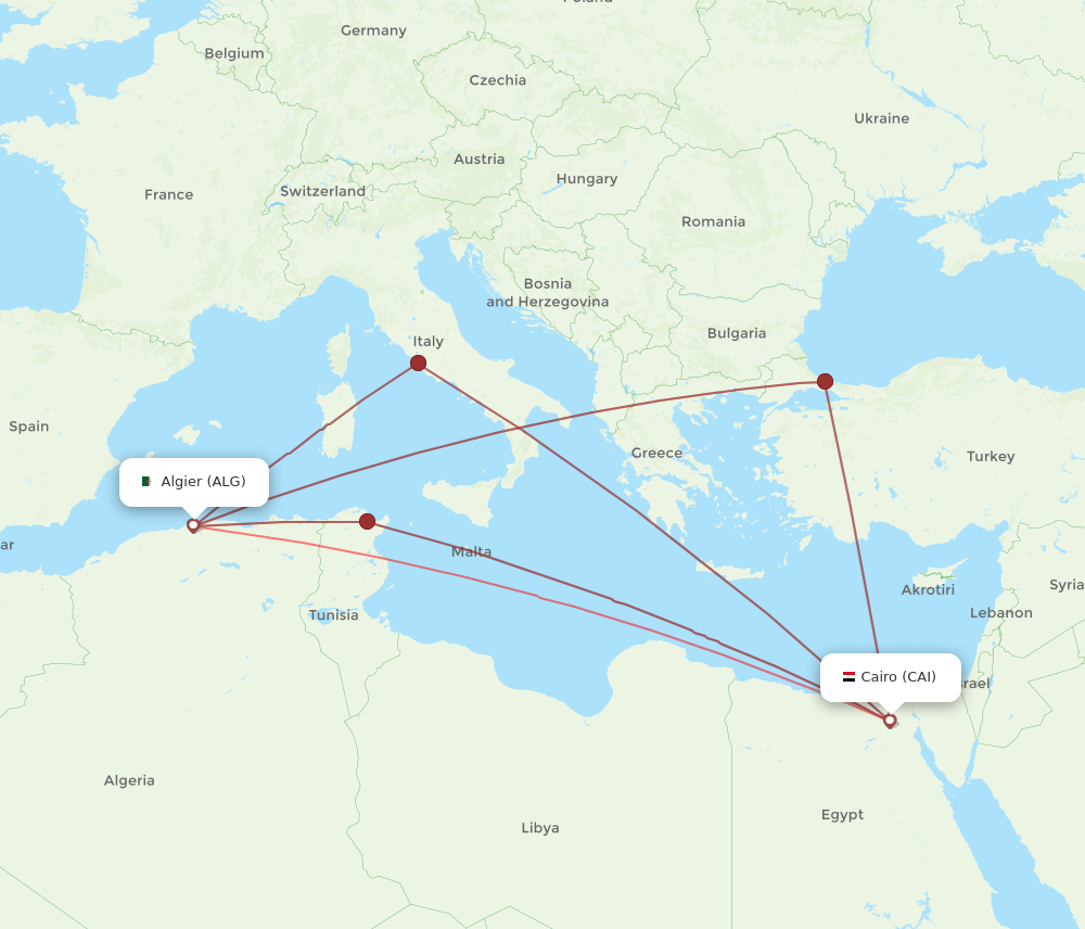 ALG-CAI flight routes