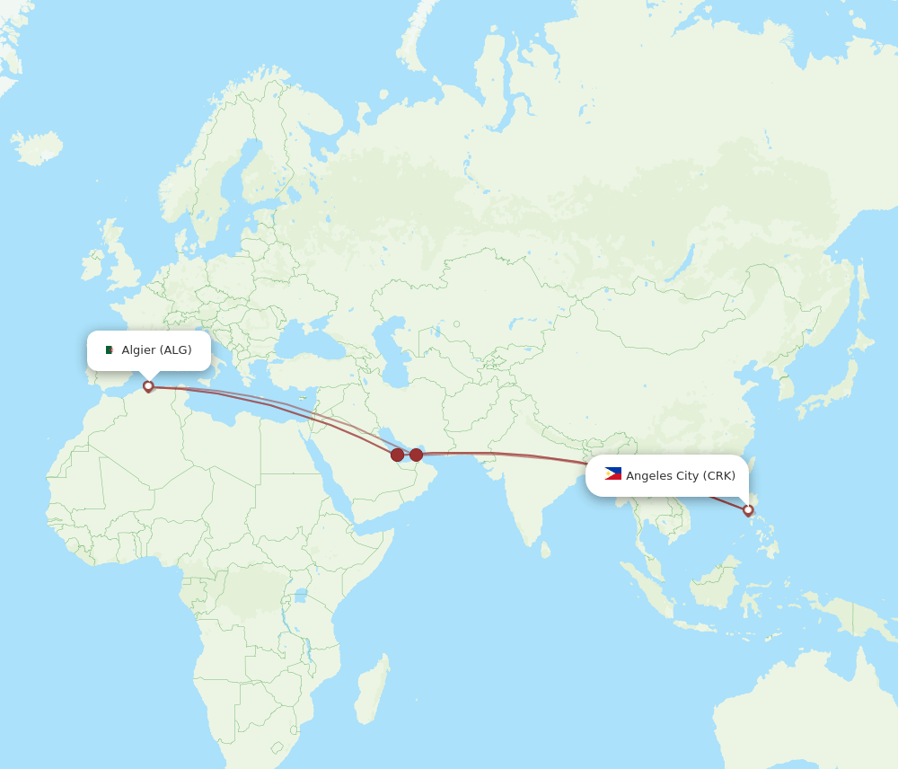 ALG-CRK flight routes