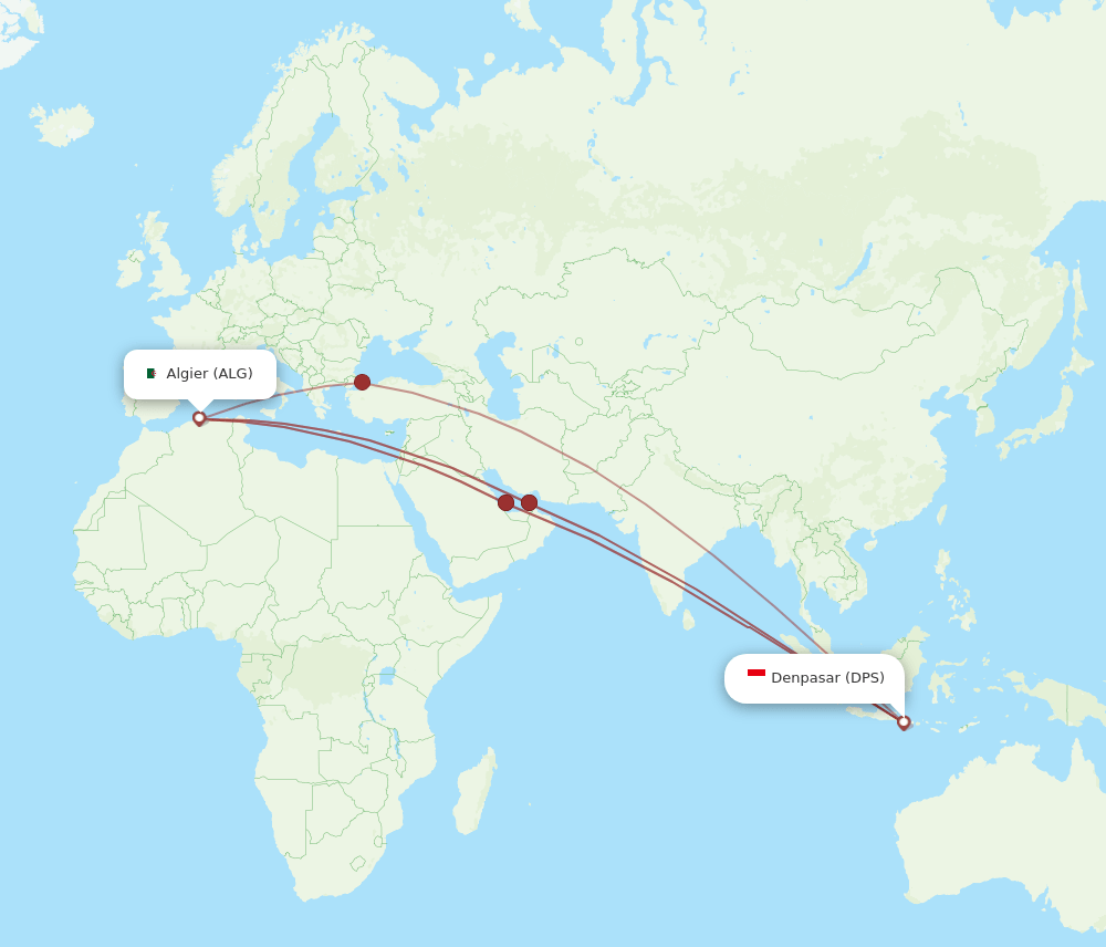 ALG-DPS flight routes