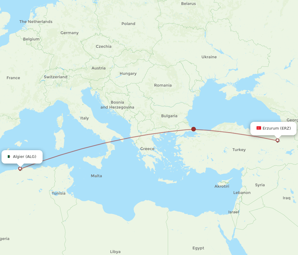 ALG-ERZ flight routes