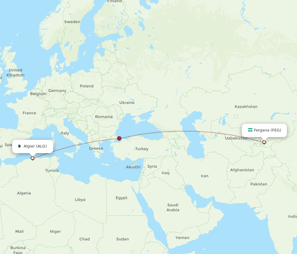 ALG-FEG flight routes