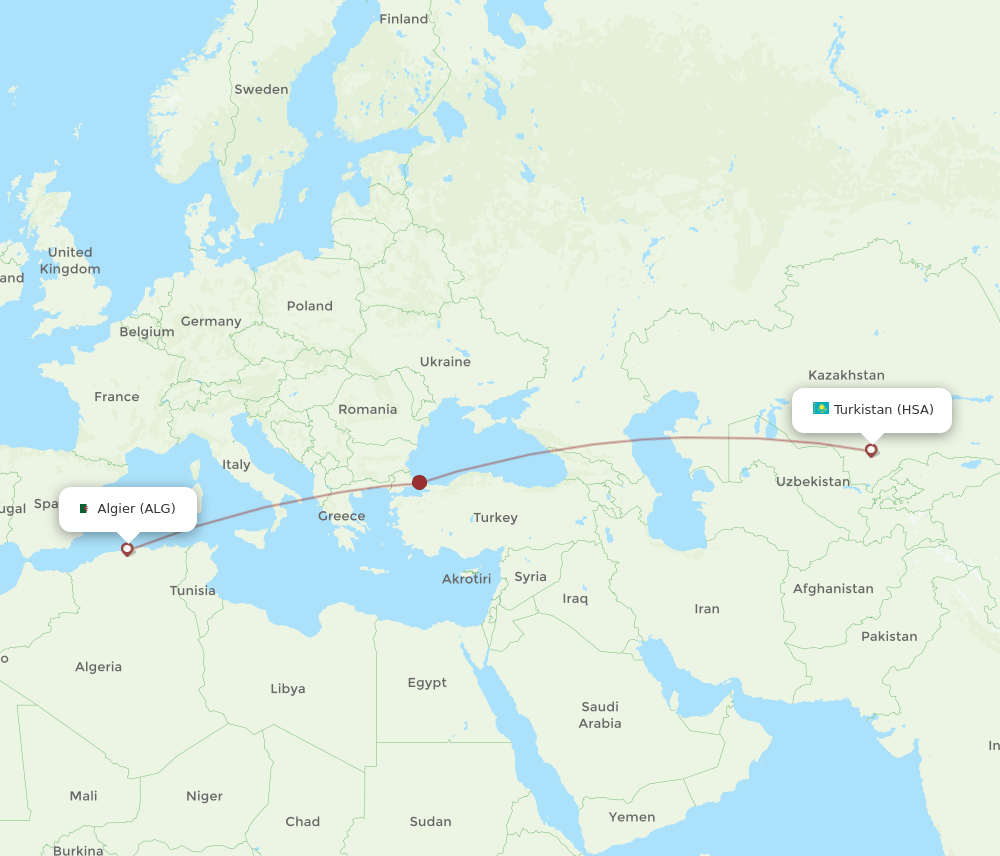 ALG-HSA flight routes