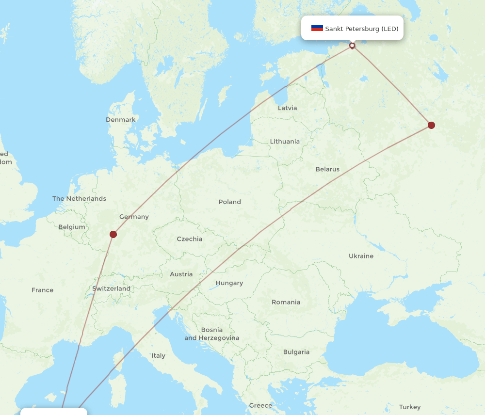 ALG-LED flight routes