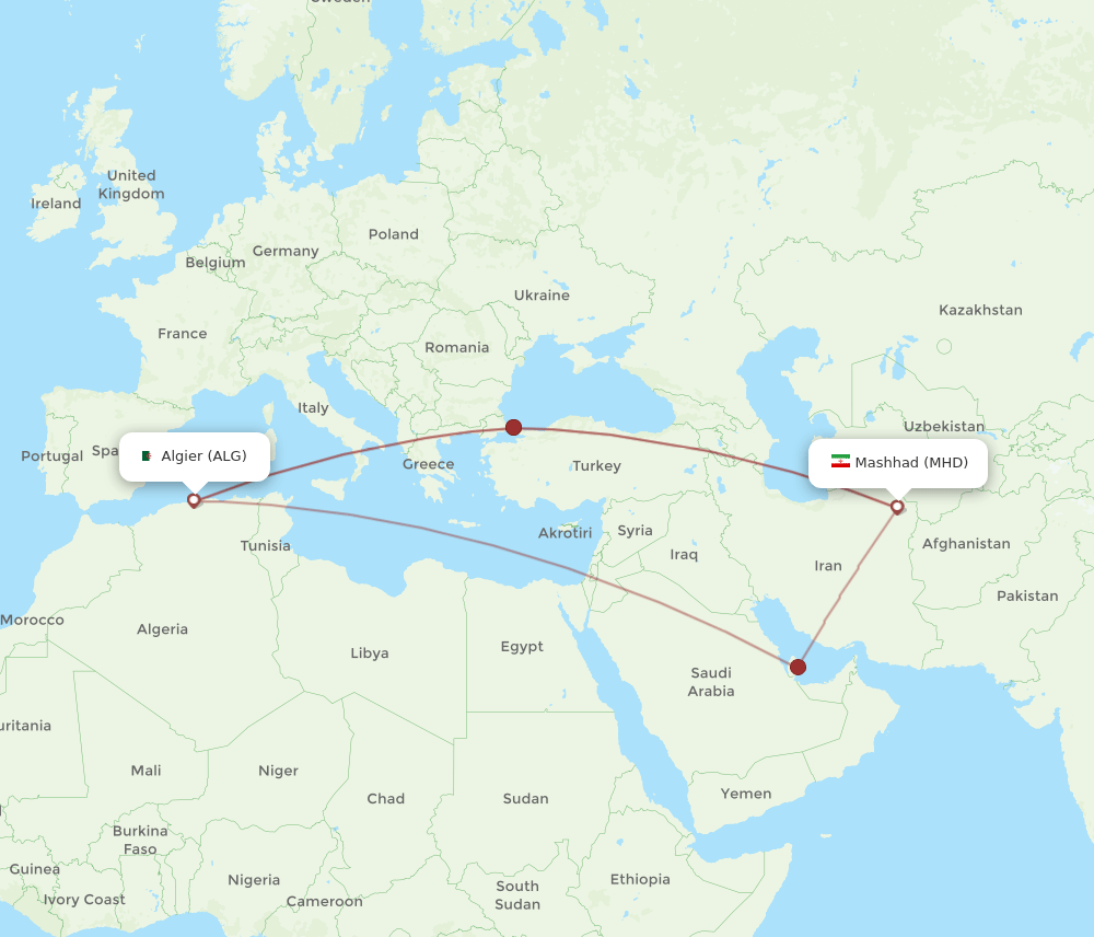 ALG-MHD flight routes