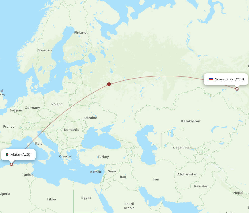 ALG-OVB flight routes