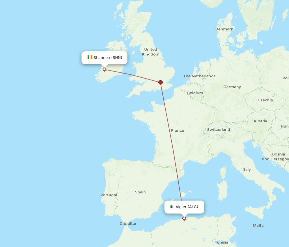 ALG-SNN flight routes