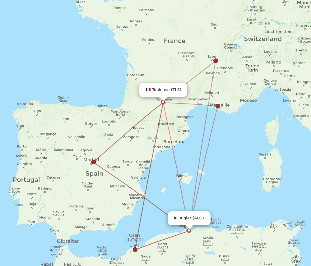 ALG-TLS flight routes