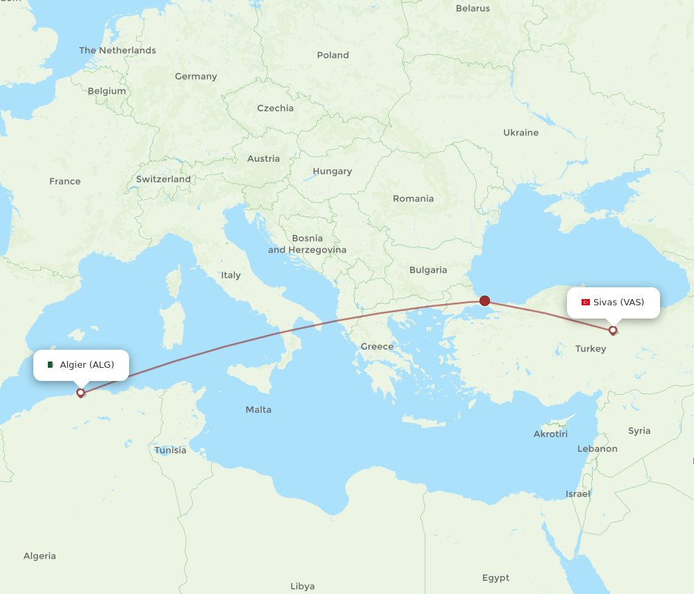 ALG-VAS flight routes